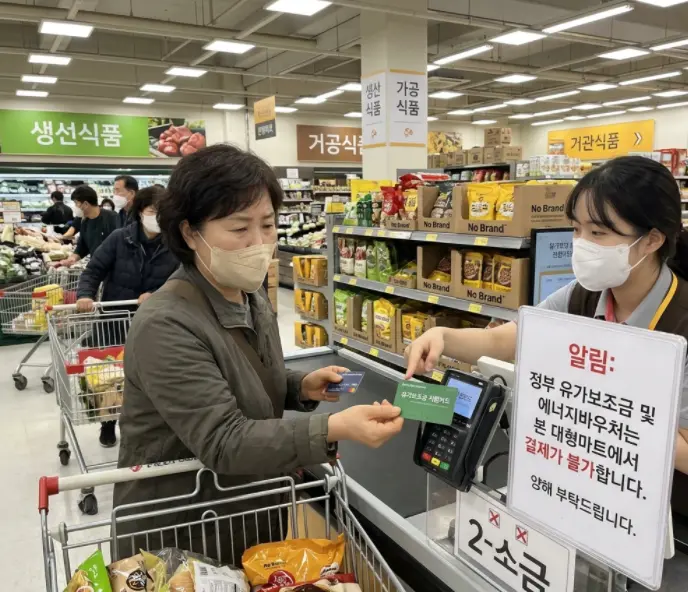 고유가 피해지원금 이마트나 홈플러스 대형마트 결제