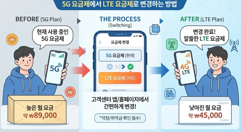 5g요금제에서 lte요금제로